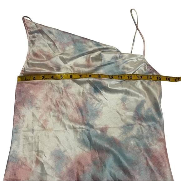 NWT Frankie’s Bikinis Cora Tie Dye Mini Satin Slip Dress Pastel Fairy Whimsical - Picture 14 of 16